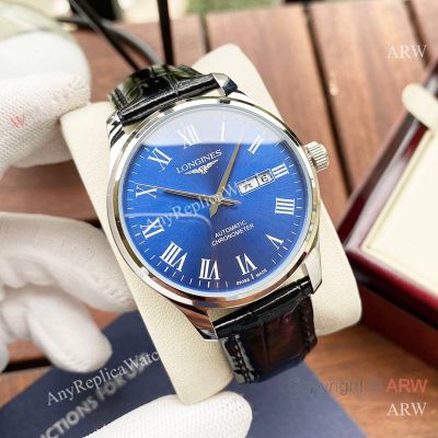  High Quality Replica LONGINES Men's Watch Different Colors Genuine Ieather Strap Different Colors Face Dial Different Colors Case Watch 40*12mm